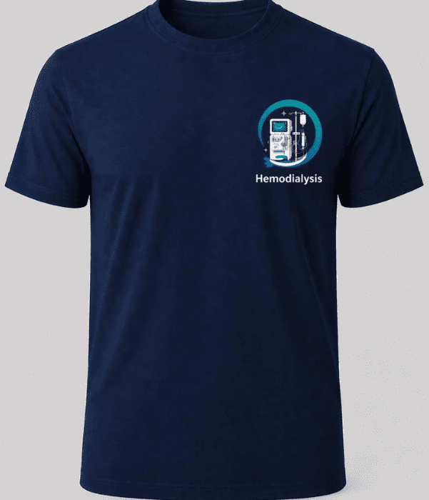Hemodialysis t-shirt package navy blue 25